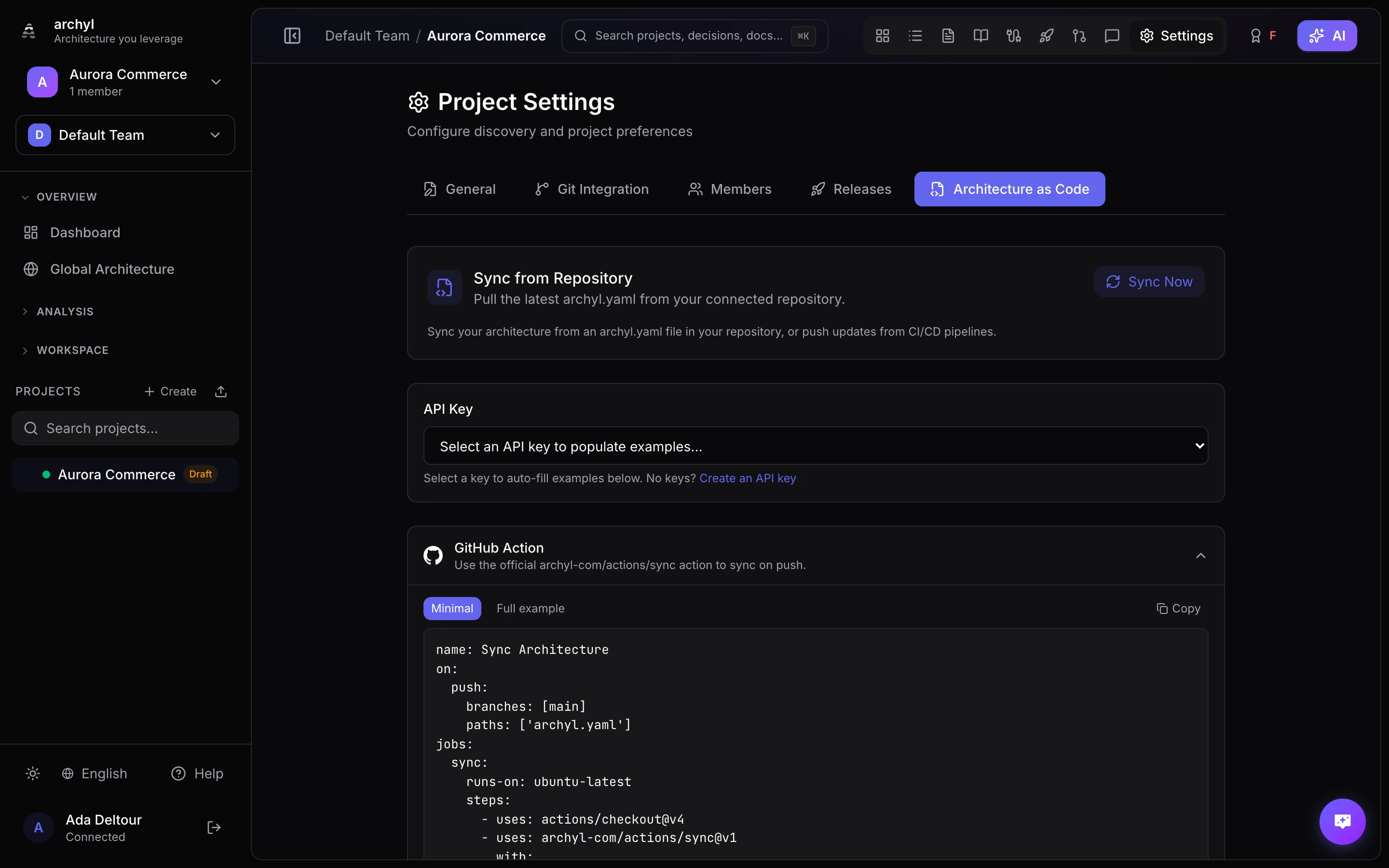 Sync the model from CI with the official GitHub Action